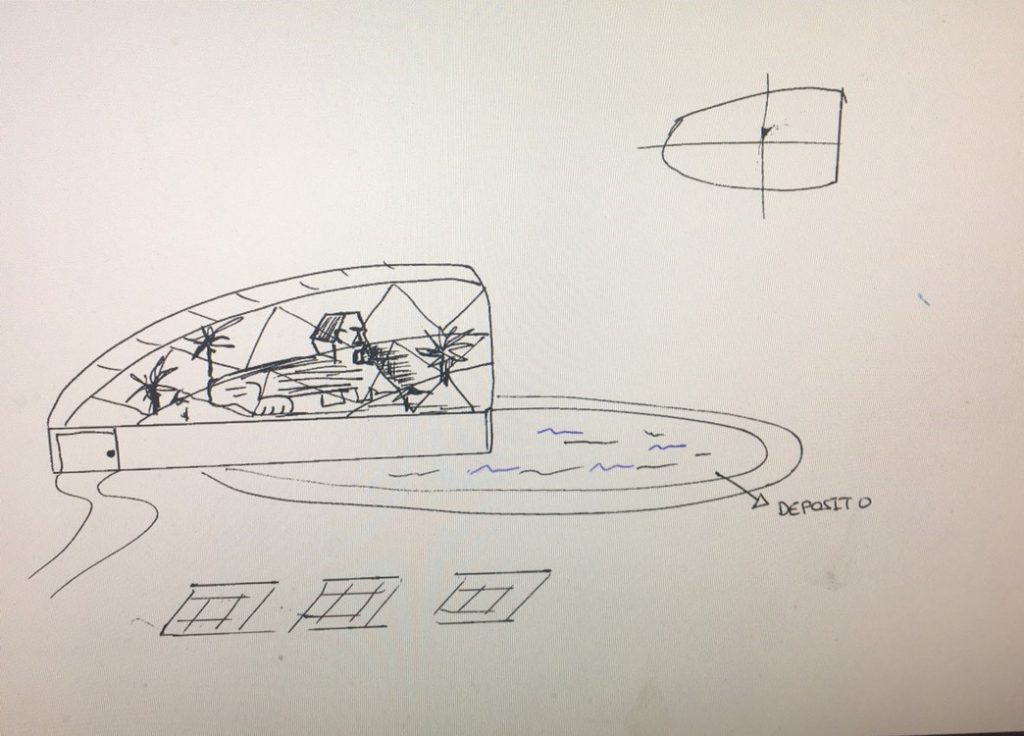 Dibujo de Esfinge conservada Dibujo de Esfinge conservada