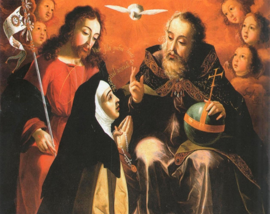 Santa Teresa delante de la Santísima Trinidad 1672 Iglesia Matriz Portugal