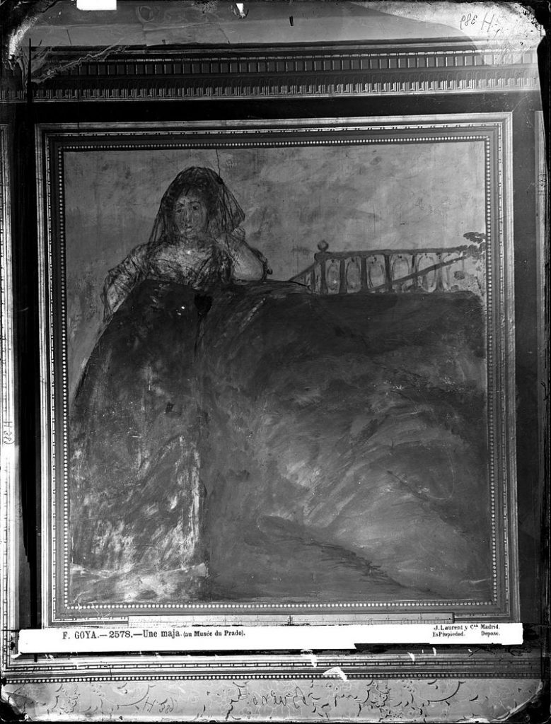 Fotografía de las Pinturas negras de Goya en el año 1874 Juan Laurent Quinta del Sordo Madrid Una Manola doña Leocadia Zorrilla