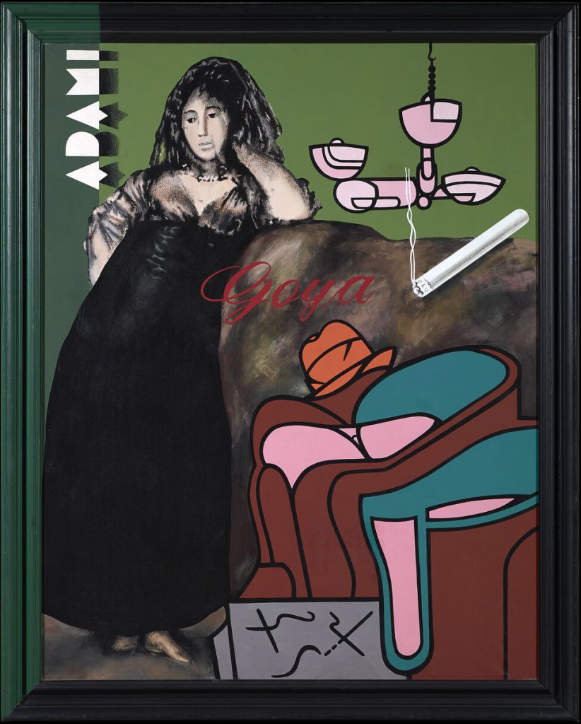 Equipo Crónica. Adami y Goya en salón  Goya en el salón ,1974. Colección Santander