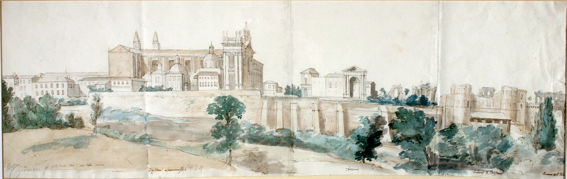 Vista de Roma  en el Museo de Bellas de Huesca de Valentin Carderera