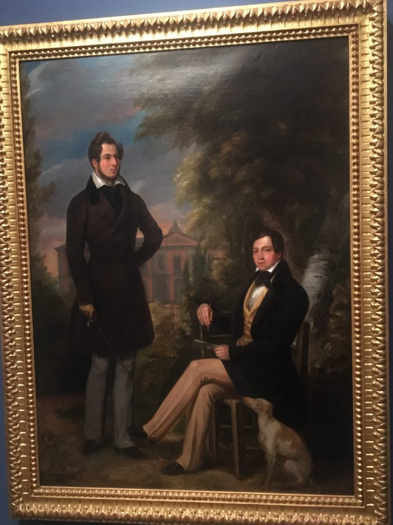 El Duque de Villahermosa y, al fondo, la vista de su palacio. Colección de J.A Urbina  Foto: Sofia Muñoz