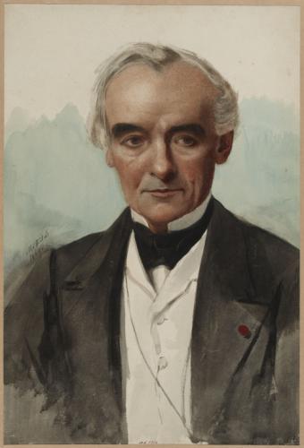 Retrato de Prosper Mérimée en 1869 en  Museo Carnavalet - Historia de París de  Bonaparte, Mathilde (Trieste, 27–05–1820 - Paris, 02–01–1904), dessinateur