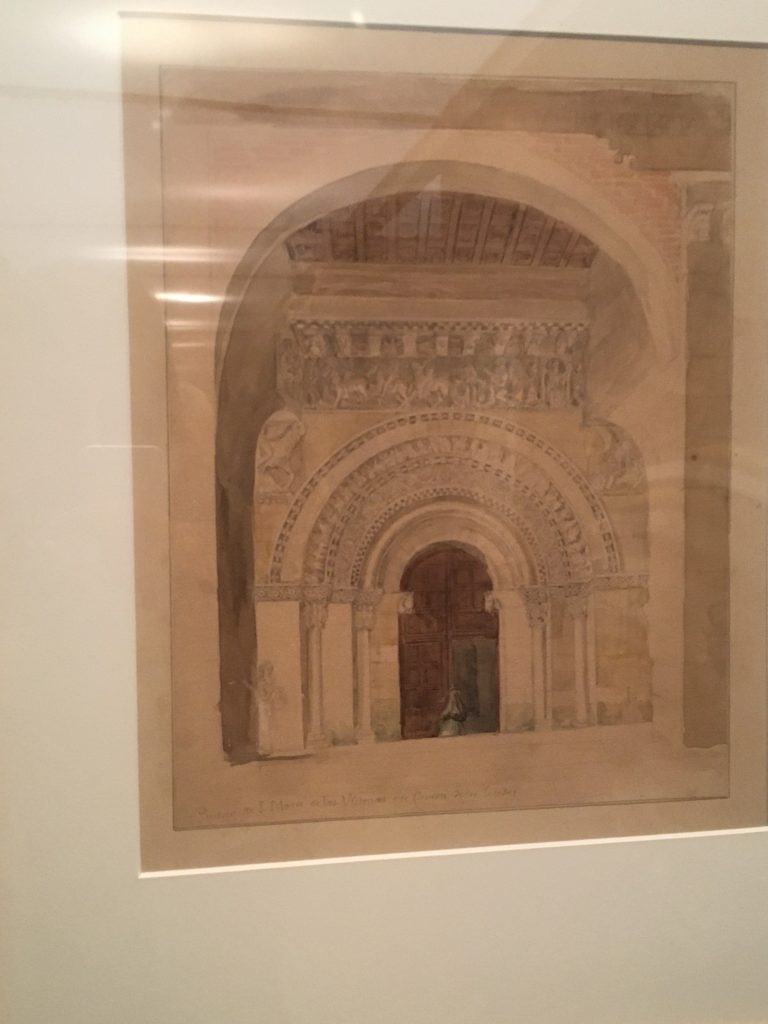 Pórtico de Santa Maria de las Victorias en Carrion de los Condes en Palencia (Museo Lázaro Galdiano) 1858 de Valentin Carderera