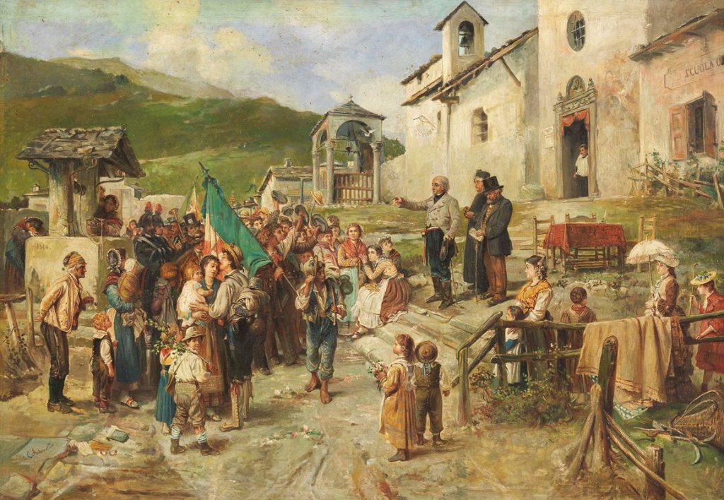 La partida de los reclutas  de Gerolamo Induno1866 (Museo del Risorgimiento en Milan)