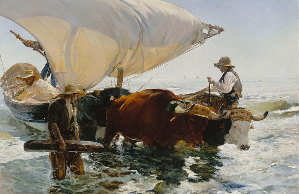 El regreso de la pesca: remolcando el barco de Joaquín Sorolla y Bastida (1894) (Museo de Orsay) (Paris)