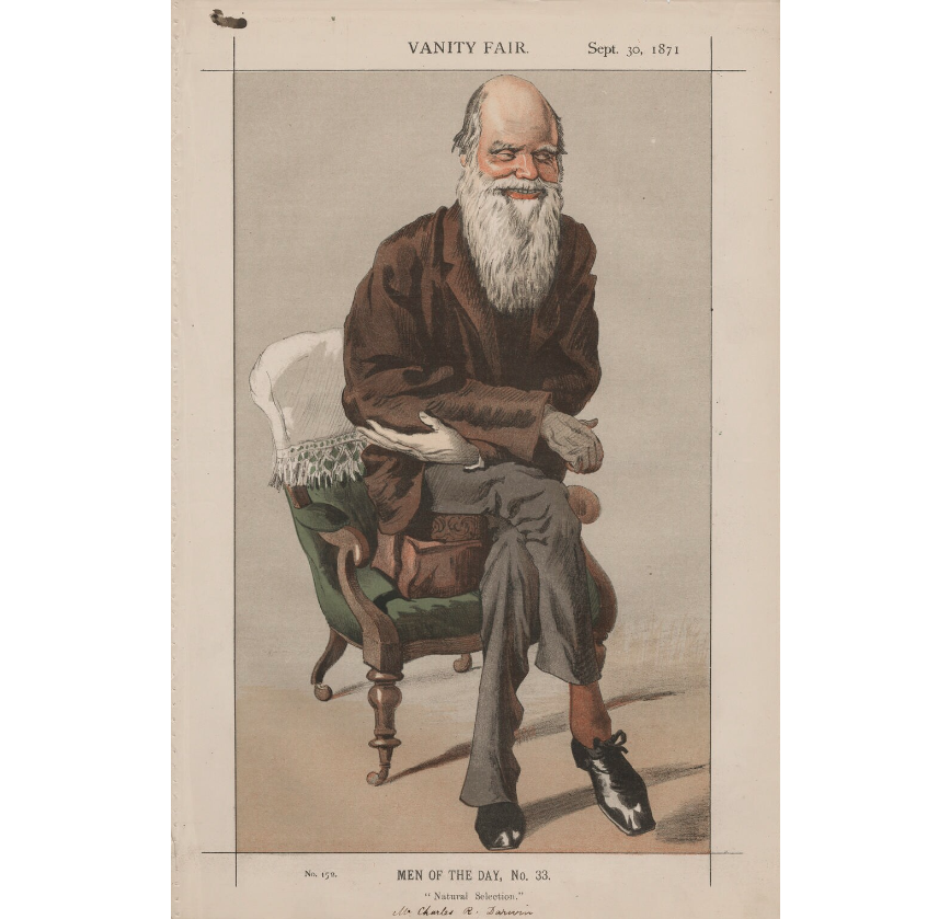 First Previous 27 OF 68 NextLast Charles Darwin ('Men of the Day, No. 33.') National Portait Gallery, Vanity Fair de James Tissot